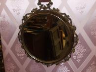 Klikněte pro detail zboží - Staré stylové kulaté zrcadlo fazetové